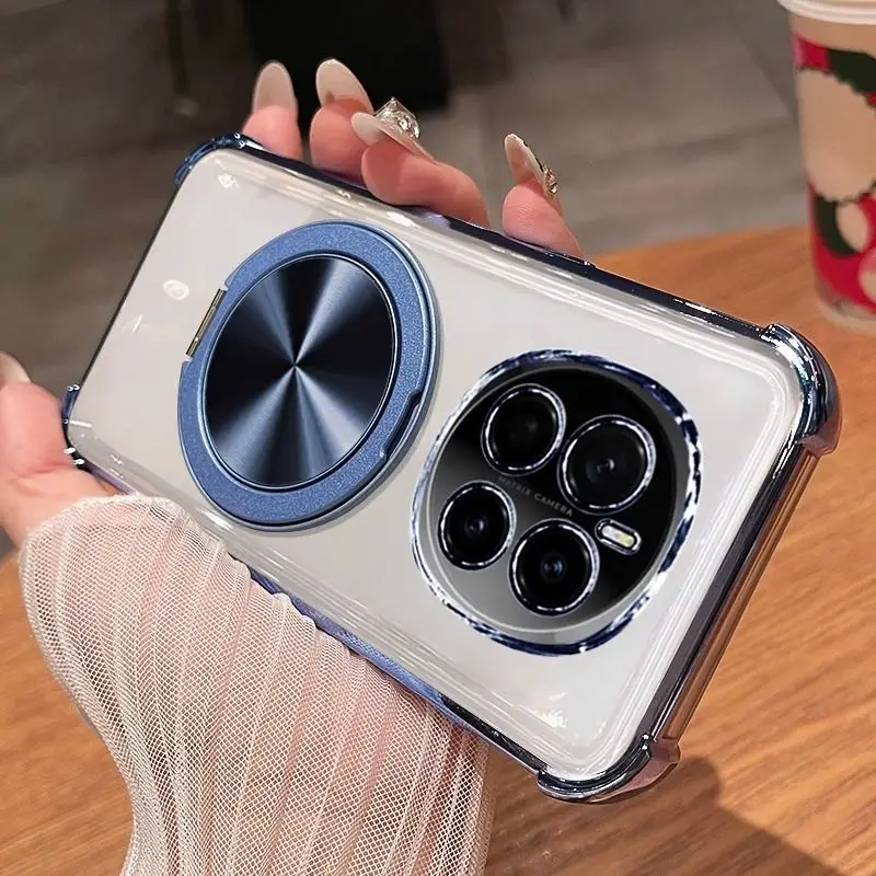 Para Huawei Honor Magic 7 Pro funda suave transparente anillo magnético a prueba de golpes funda protectora trasera para Magic 7 6 5 Pro Lite Shell - imagen 5