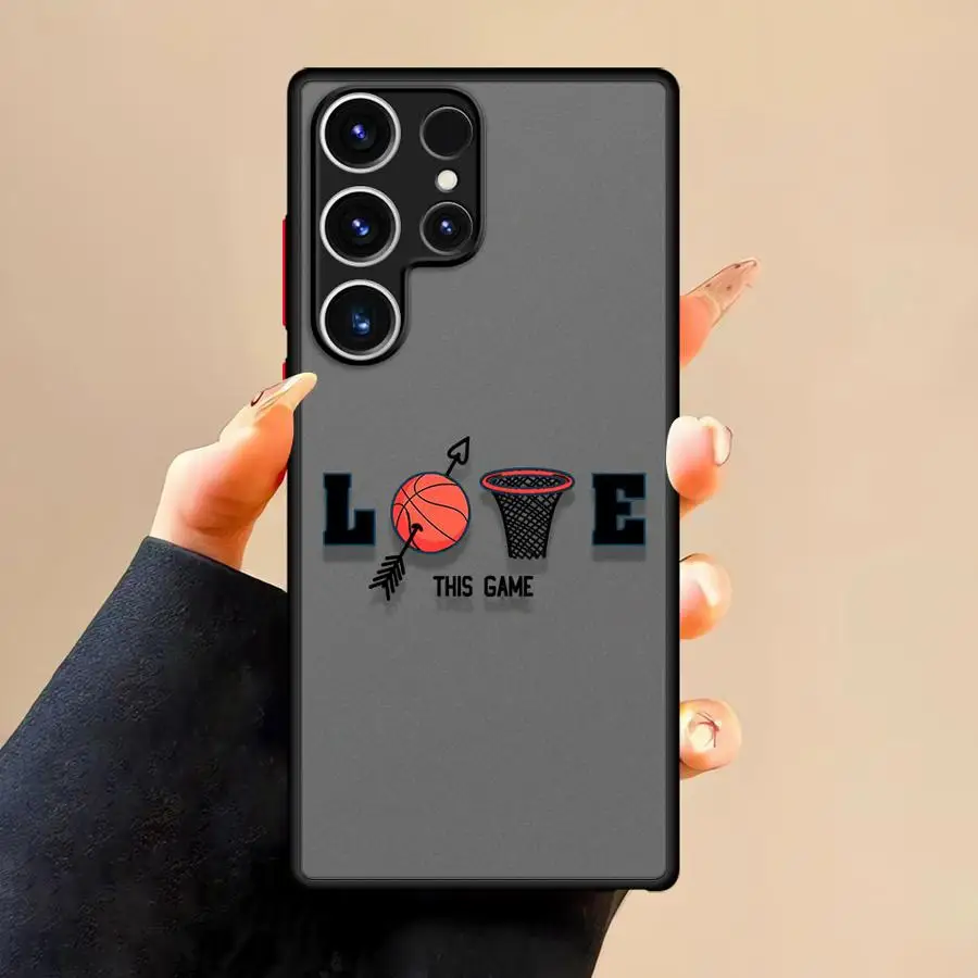 Funda carcasa con borde negro para Samsung Galaxy S10 + S23 S22 Plus S20 FE S25 Ultra S21 S21 5G S9 Plus S24 Ultra baloncesto Retro - imagen 2