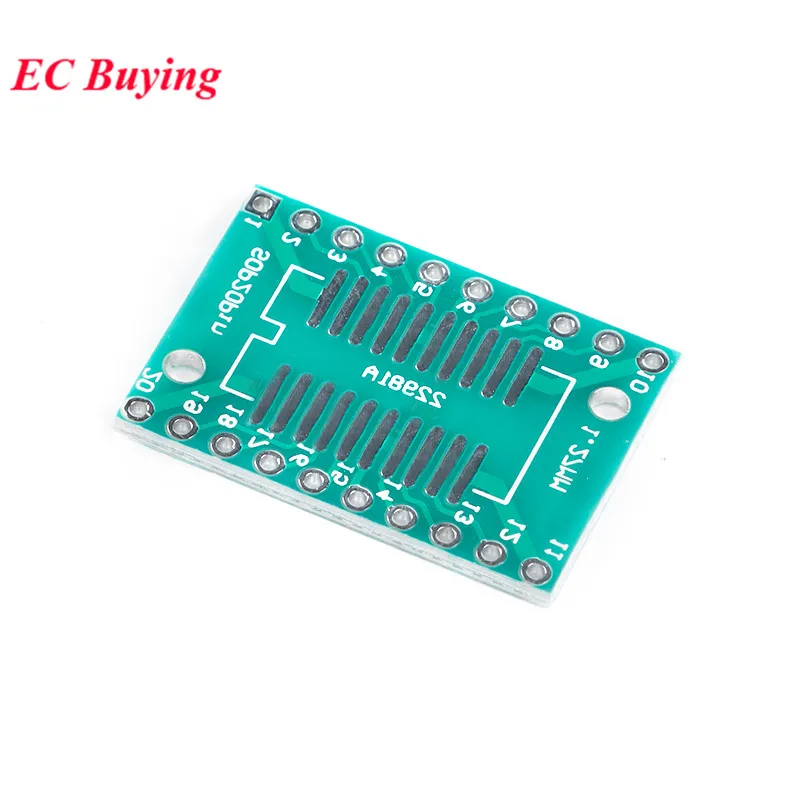 10 uds/2 uds SOP20/SSOP20/TSSOP20 SMD a DIP SOP SSOP TSSOP 20 giro DIP20 adaptador placa convertidora placa PCB Pinboard 0,65/1,27 MM - imagen 3