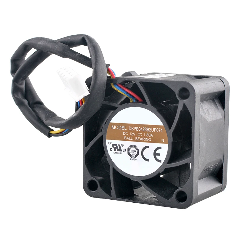 DBPB0428B2UP074 ventilador de 4cm 40mm 40x40x28mm DC12V 1.80A 4 pines 25000rpm ventilador de refrigeración de alta velocidad de doble bola para fuente de alimentación 1U 2U - imagen 2
