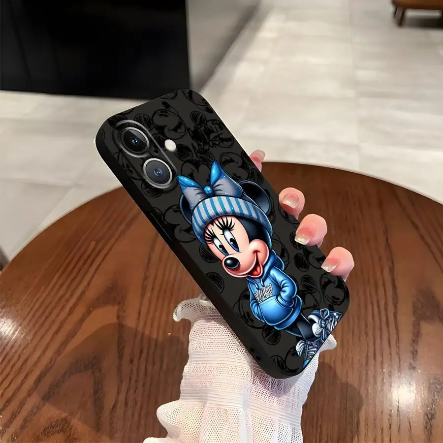 Funda de teléfono suave negra de Minnie de Disney para iPhone 15 16 14 Plus 13 12 11 17 Pro Max 17Air 7 8 XR XS Max - imagen 3