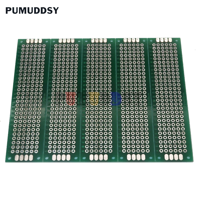 5 unids/lote placa de circuito impreso Universal 2x8cm 2*8CM prototipo de doble cara PCB diy - imagen 2