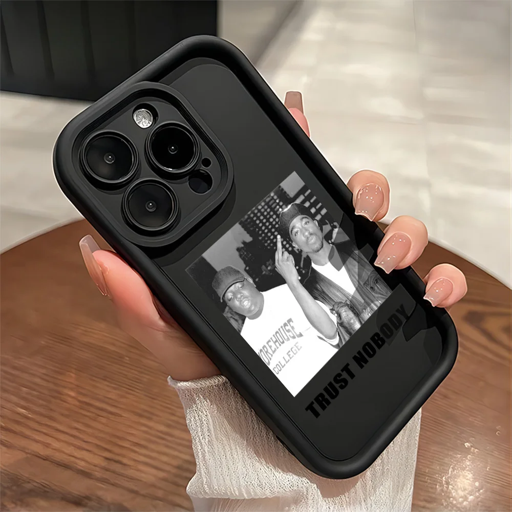 Funda de teléfono Rapero 2pac Singer Tupac para IPhone 16e 16 15 14 13 12 11 Pro Max Mini XR XS X 7 8 6 6s Plus, funda trasera suave de TPU - imagen 4