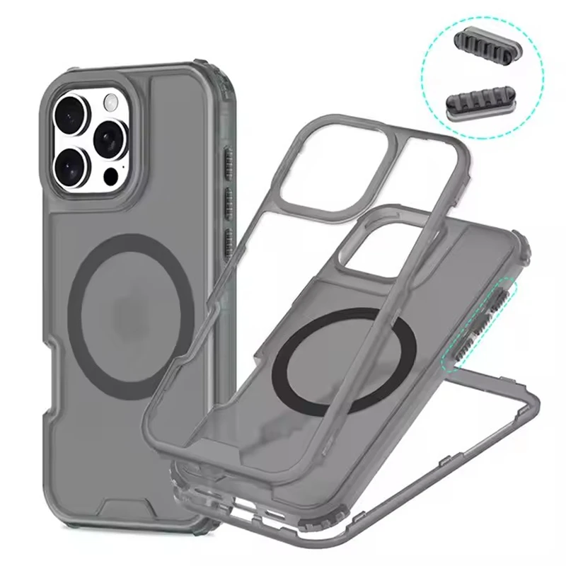 Funda de teléfono con armadura magnética 3 en 1 para Magsafe IPhone 16 15 14 13 12 Pro Max Plus 16Pro 15Pro accesorios de cubierta para IPones