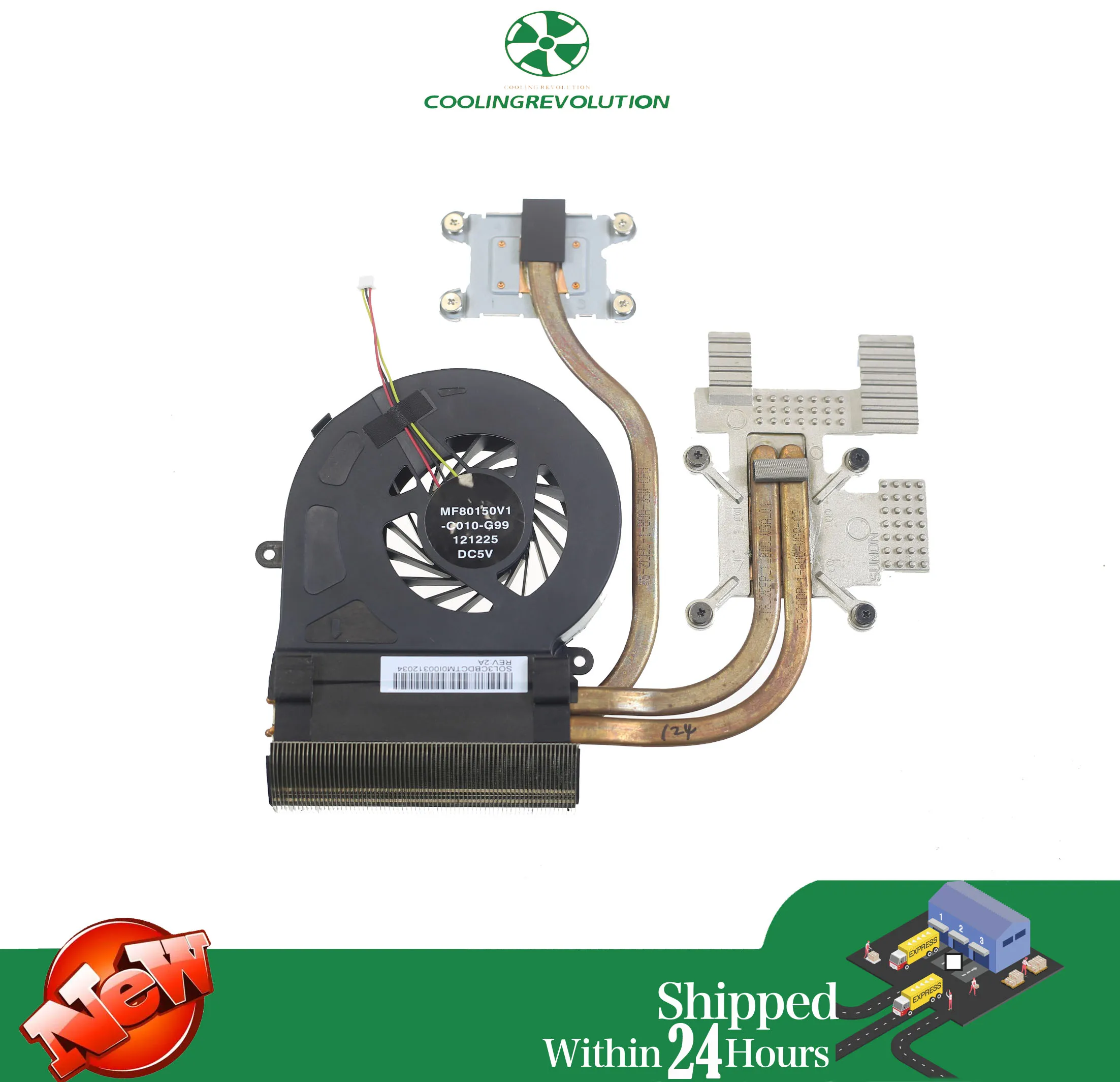 Disipador de calor genuino para la serie TOSHIBA X70 con ventiladores de refrigeración MF80150V1-C010-G99 SOL3BDCTM0I0035N0FS - imagen 2