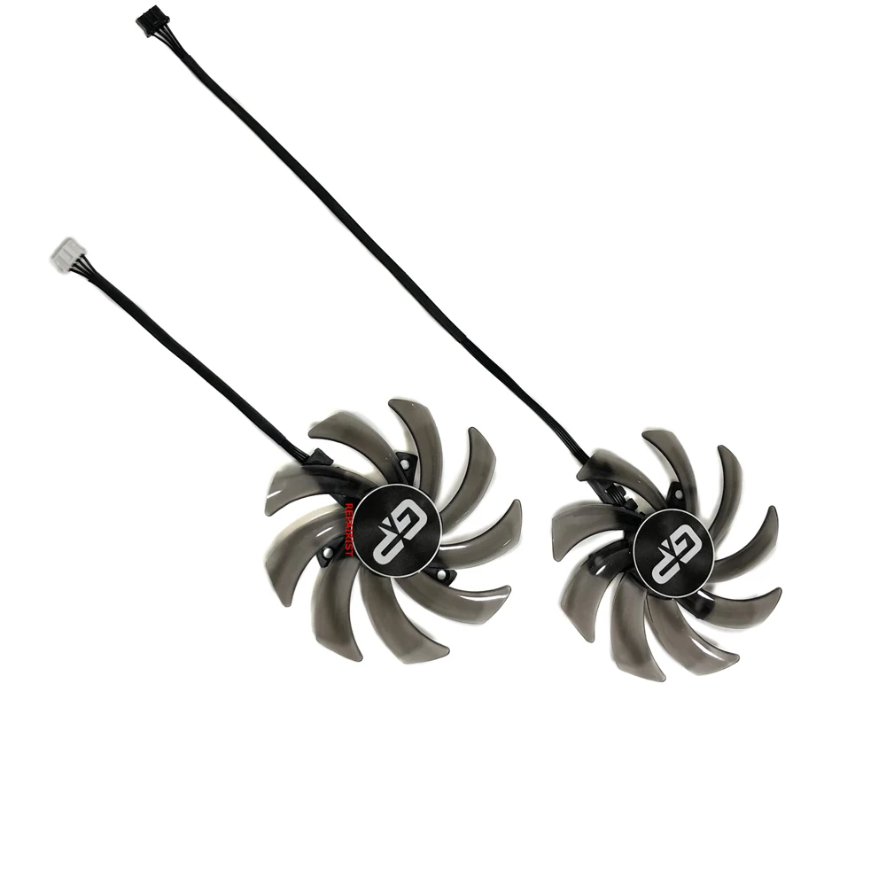 Tarjeta de vídeo,Ventilador de tarjeta gráfica de,Enfriador de GPU,FDC10H12S9-C,Para EMTEKINC EMTEK GTX1660 Ti,para EMTEK RTX 2060 SUPER STORM X DUAL BASIC,para Palit RTX 2060 GamingPro OC,reemplazo GA91S2U, 2 uds./Set - imagen 2