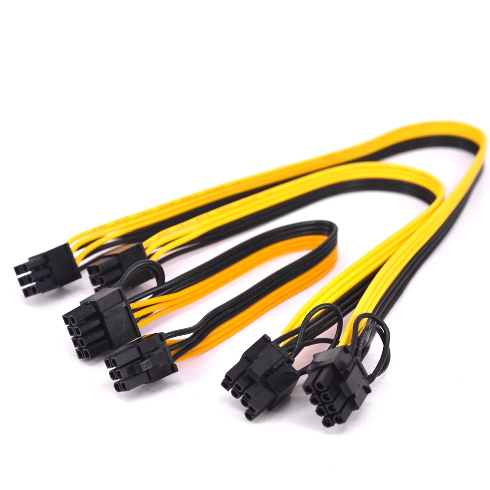 20CM 100CM PCIe GPU 8Pin 6 + 2pin a 6Pin Cable de fuente de alimentación PCI Express tarjeta gráfica 8pin macho a 6Pin macho Cable de fuente de alimentación - imagen 2