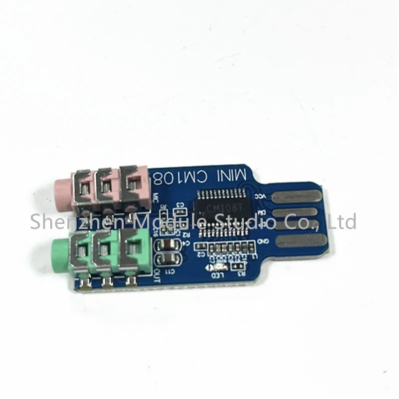 Tarjeta de sonido USB sin conductor CM108, Conector de micrófono para auriculares de 3,5mm, tarjeta de Chip de sonido externa, tarjeta de sonido estéreo para ordenador portátil - imagen 3
