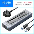 10 USB and UK Plug