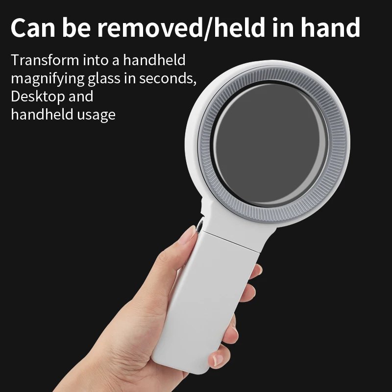 LUXIANZI-lupa de soldadura con luz LED, soporte de tercera mano para soldar, estación, Clip auxiliar, lupa, soporte de hierro para soldar - imagen 4