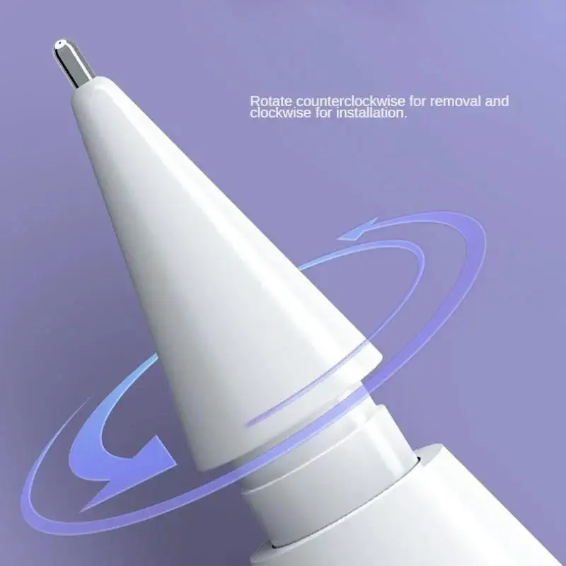 Puntas de repuesto para Apple Pencil 1.a y 2.a generación, puntas de repuesto transparentes, lápiz óptico, escritura suave, punta silenciosa para iPad iPencil 1 2, 4/6 Uds. - imagen 4