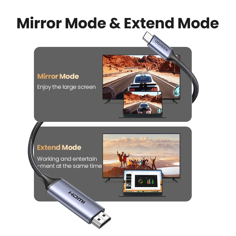 Cable USB-C a HDMI 8K 60Hz 4K 120Hz – UGREEN MacBook iPad Galaxy - imagen 3