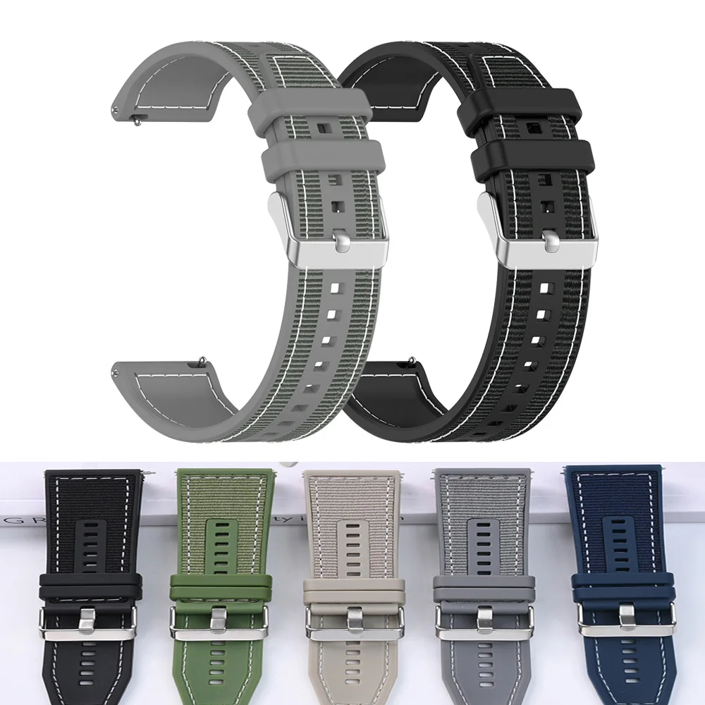 Pulsera de nailon y silicona de 22mm para COROS Pace 3, correa para COROS APEX 2 Pro Apex de 46mm, correa de silicona para reloj inteligente