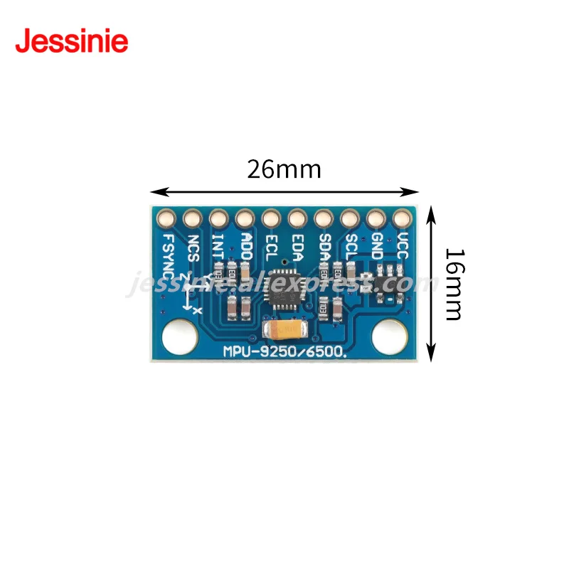1-10 Uds MPU-6500 MPU-6500 6DOF Módulo de Sensor giroscópico de aceleración de actitud de 6 ejes IIC I2C SPI para Arduino con Pin de GY-6500 - imagen 4