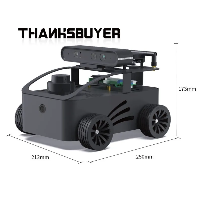 ROS2 V550 versión 4WD ROS Robot Kit de coche robótico LubanCat4 8GB Placa de desarrollo con profundidad + cámara RGB - imagen 4