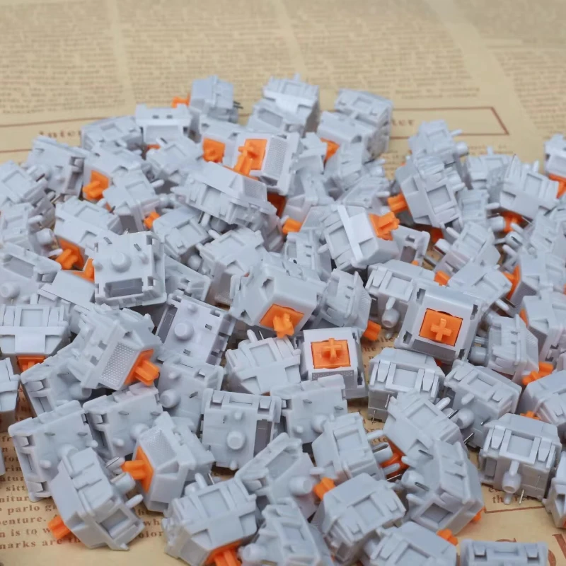 Interruptor Industrial naranja, disparador de 57g, interruptor de párrafo, columna guía de luz de intercambio en caliente personalizada, accesorios de teclado mecánico - imagen 2