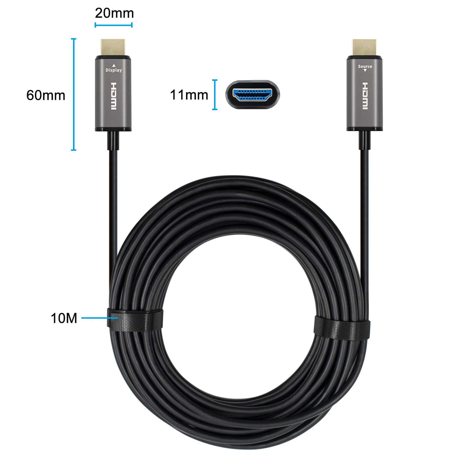 Cable HD de 8K Compatible con HDMI, fibra óptica HD 2,1, hasta 8K60Hz, Cable de vídeo de alta velocidad de 10m para HDTV, portátil, proyector, PS5 - imagen 2