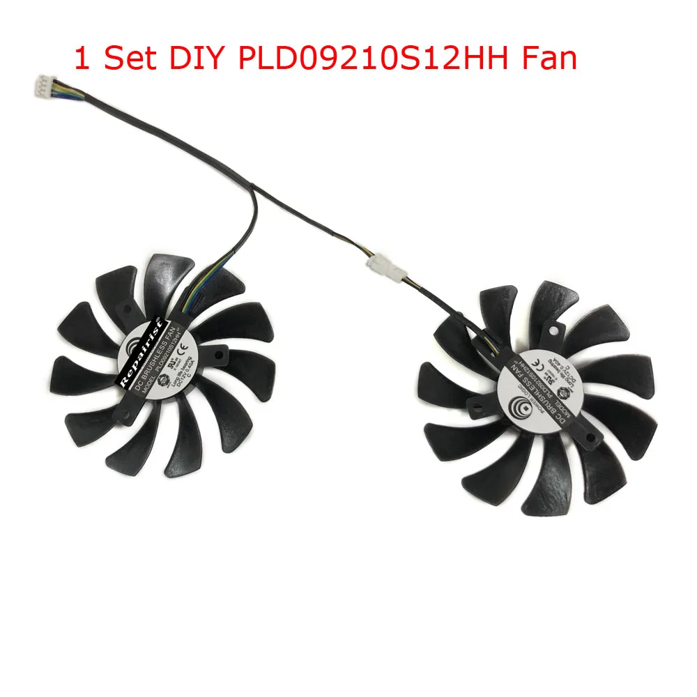 PLD09210S12HH, enfriador de gráficos, 2 unids/set, ventilador de tarjeta de vídeo, para MSI GTX1060 MINING, para MSI RTX 2060 SUPER,MSI GTX 1660Ti 1660 VENTUS - imagen 3