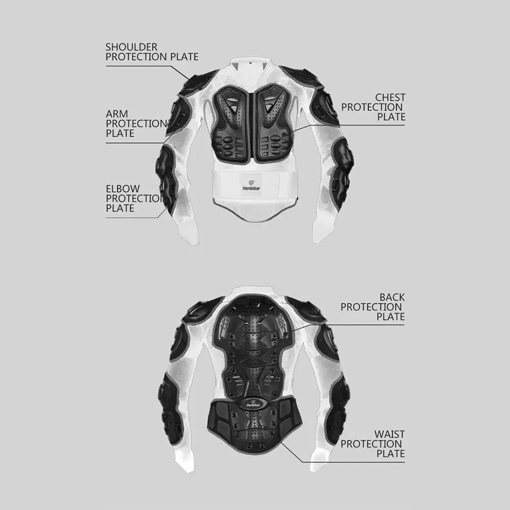 Chaqueta de Motocross para hombre, armadura corporal, armadura de motocicleta, resistente al desgaste, anticaída, chaqueta de carreras para bicicleta, protección para Moto - imagen 2