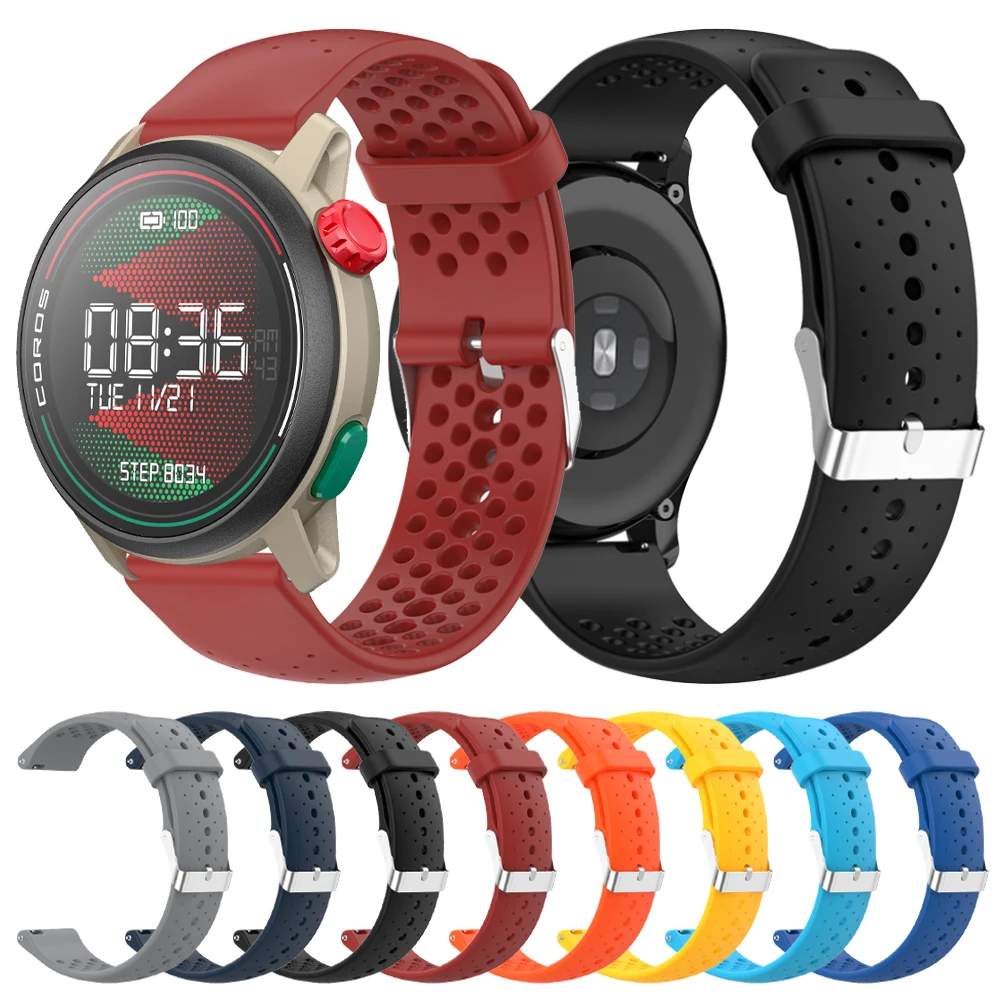 Correa de silicona para reloj deportivo, accesorio de pulsera para COROS PACE 3 2, COROS APEX 2 Pro de 46 y 42mm, 20 y 22mm