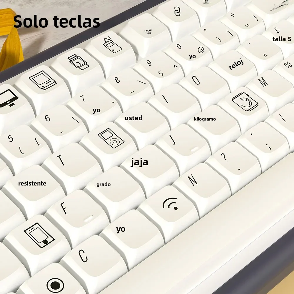 Teclas PBT con perfil XDA, tema minimalista, español, coreano, francés, alemán, ruso, japonés, para teclado mecánico - imagen 4