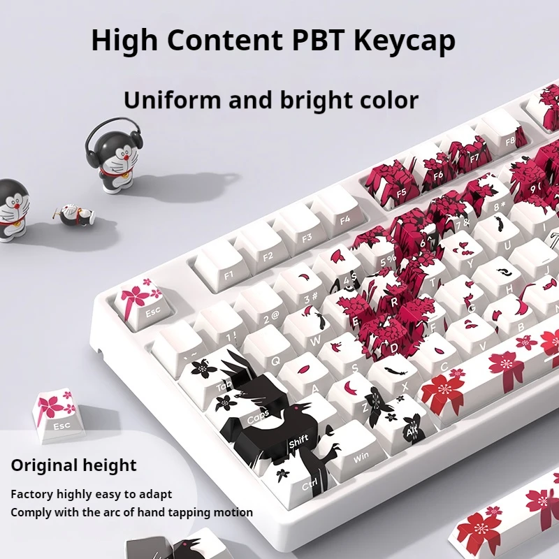Clavier mécanique sans fil à thème Makima, prise à chaud gravée sur le côté, rétroéclairage RVB, Leic-Mode, jeu E-Sports, 108 touches, nouveau - imagen 2