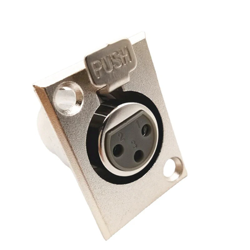 Panel hembra rectangular largo del zócalo del altavoz del núcleo tres con la tarjeta del módulo del metal de XLR - imagen 4