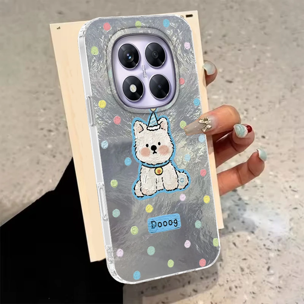Funda de teléfono con diseño de vórtice de perro de estilo coreano para Xiaomi Redmi Note 15 14 13 12 11 11S 10 10S 9 Pro 9A 13C 14C A3 A3X 9C A1 A2 - imagen 5