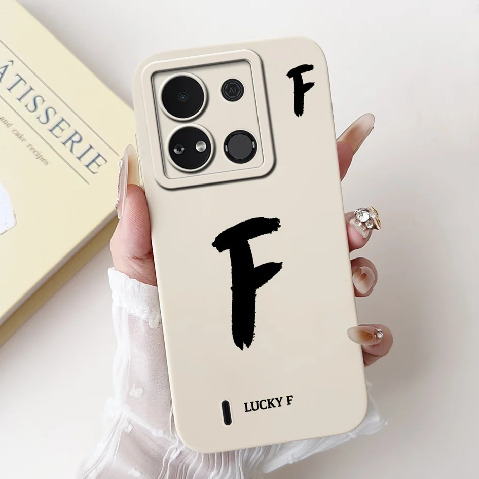Para Itel A04 A632WM Funda bonita con letras de la suerte suave TPU silicona protección de cámara Funda protectora trasera para Itel A05s A663LC Funda - imagen 5