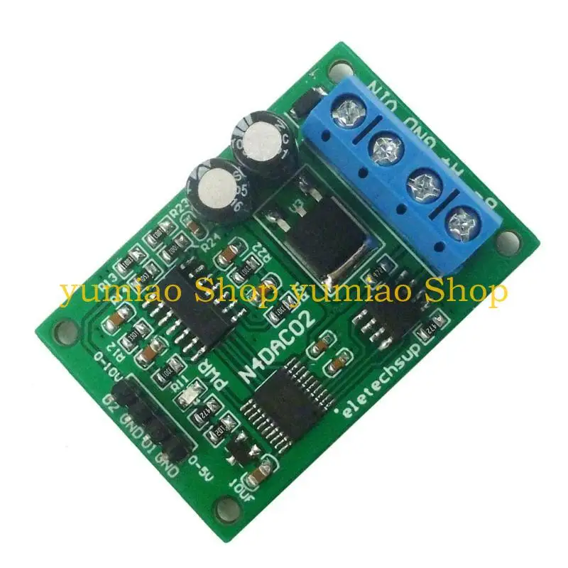 587B N4DAC02 12V 24V 2CH 0-5V 0-10V PWM A Voltaje Convertidor analógico Módulo DAC RS485 - imagen 3