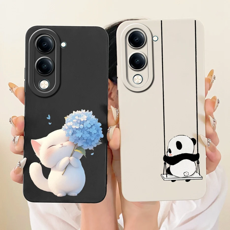 Para Vivo Y04 4G funda V2430 Linda funda pintada de dibujos animados de caramelo funda de teléfono de silicona suave para Vivo Y29s Y 29s VivoY04 VivoY29s Fundas - imagen 5