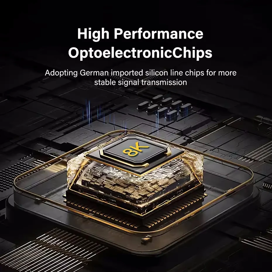 Cable hdmi 8K Cable de fibra óptica desmontable tipo A + D 8K @ 60Hz 4K @ 120Hz cable eARC 48Gbps hdmi fibra óptica activa para RTX 3080/3090 - imagen 3