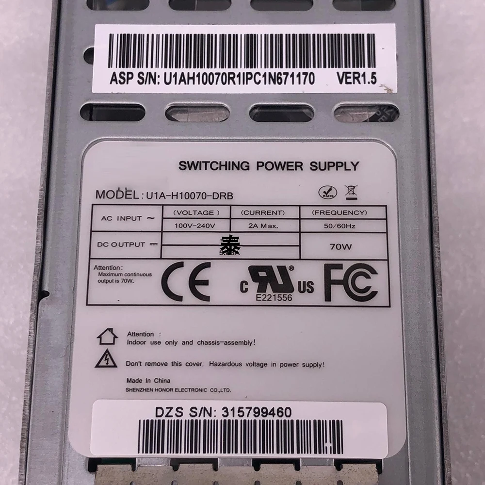 Fuente de alimentación redundante 1U fuente de alimentación del interruptor 12V 5.83A 70W para ASPOWER U1A-H10070-DRB - imagen 3