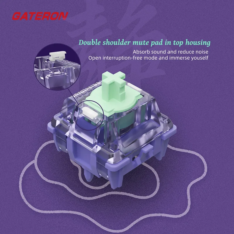 Gateron Magnetic Genty Silent switch, lineal, ajuste libre de previajes, efecto sensor Hall para teclado magnético, oficina de juegos - imagen 5