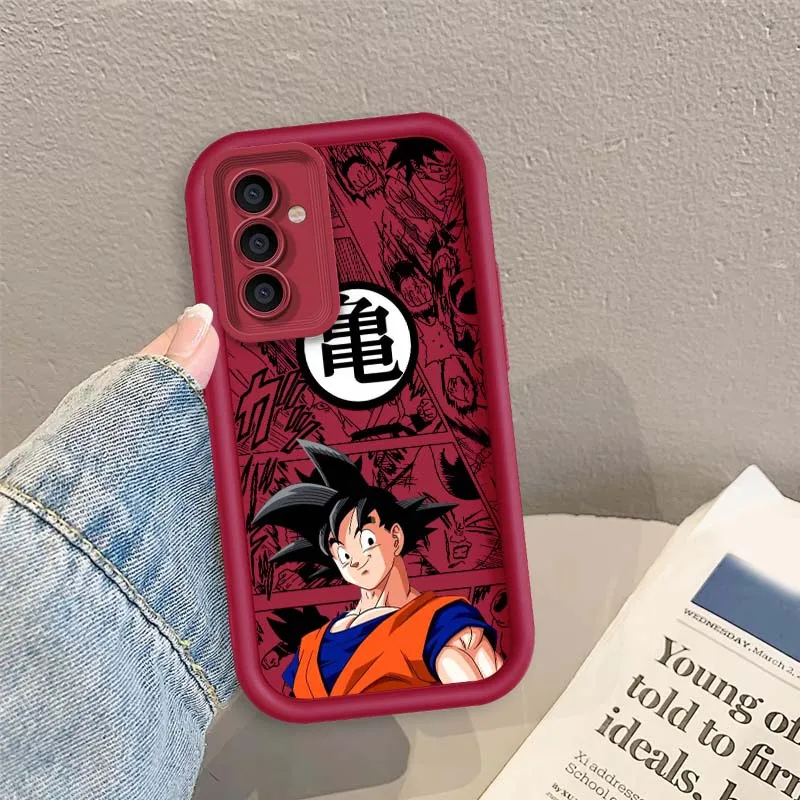 D-Dragon Ball Saiyans Anime para Samsung A71 A56 A55 A54 A53 A51 A35 A32 A31 A16 A15 A06 funda de teléfono con escalera ocular - imagen 5