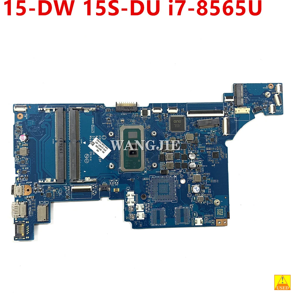 Para HP 15-DW 15S-DU placa base de computadora portátil FPW50 LA-H323P L51985-601 L51987-601 W/i7-8565U 100% en funcionamiento