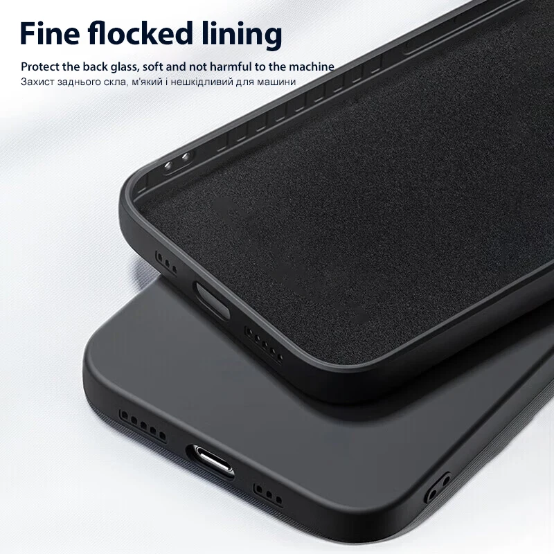 Funda de teléfono de silicona Original de lujo para funda iPhone 15, 14, 13, 12, 11 Pro Max Plus, funda trasera suave a prueba de golpes, protección contra colisiones - imagen 5