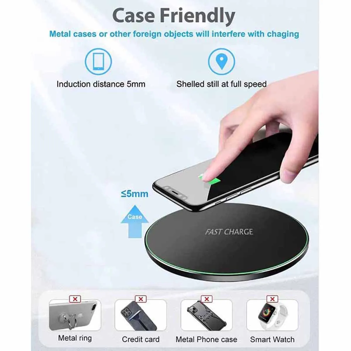 Cargador inalámbrico rápido de 30W, estación de carga inalámbrica para iPhone 14, 13, 12, 11 Pro Max, Samsung Galaxy S22, S21, S20, S10, S9, Xiaomi - imagen 3