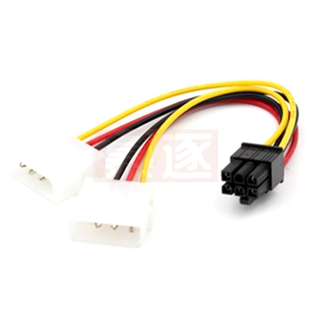 Cable de alimentación de 4 pines grande a 6 pines, d único para tarjeta de visualización, tarjeta de visualización de línea 6p, cable de alimentación individual de 4 pines a 6 pines - imagen 4