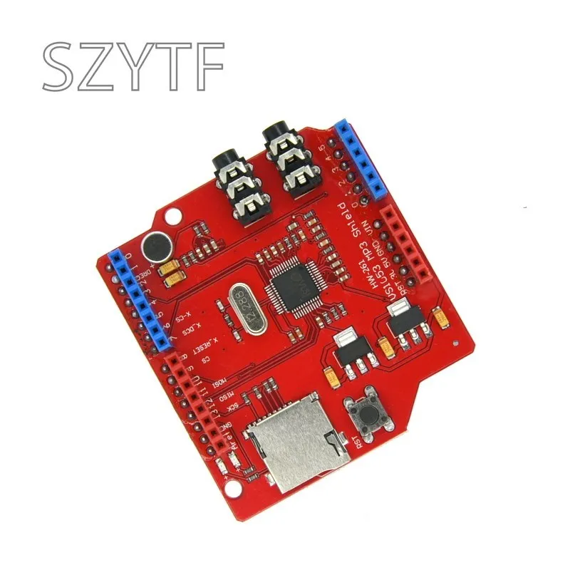 VS1053 VS1053B reproductor de Audio estéreo MP3 Shield decodificador de registro Módulo de desarrollo con ranura para tarjeta TF para Arduino UNO R3 One