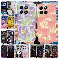 Funda a prueba de golpes para Honor X6b 2024, JDY-LX1, a la moda, flor, suave, transparente, de silicona, para Honor X6b 4G X6b