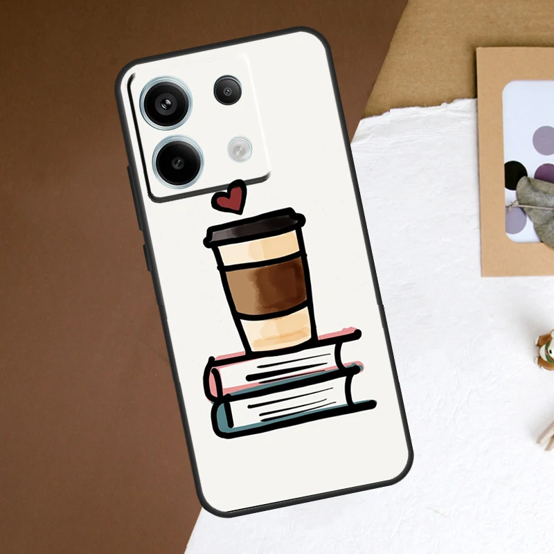 Funda de libros y café para Xiaomi Redmi Note 13 Pro Plus Note 12 11 9 10 11S 10S 12S Redmi 13C 10C 12C - imagen 3