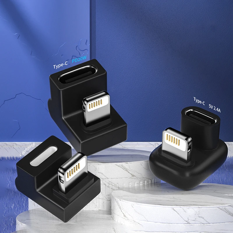 Convertidor Apple 13, carga rápida, juego en forma de U sin bloqueo de manos, iluminación Apple a cabezal convertidor TypeC, 1 Uds. - imagen 2