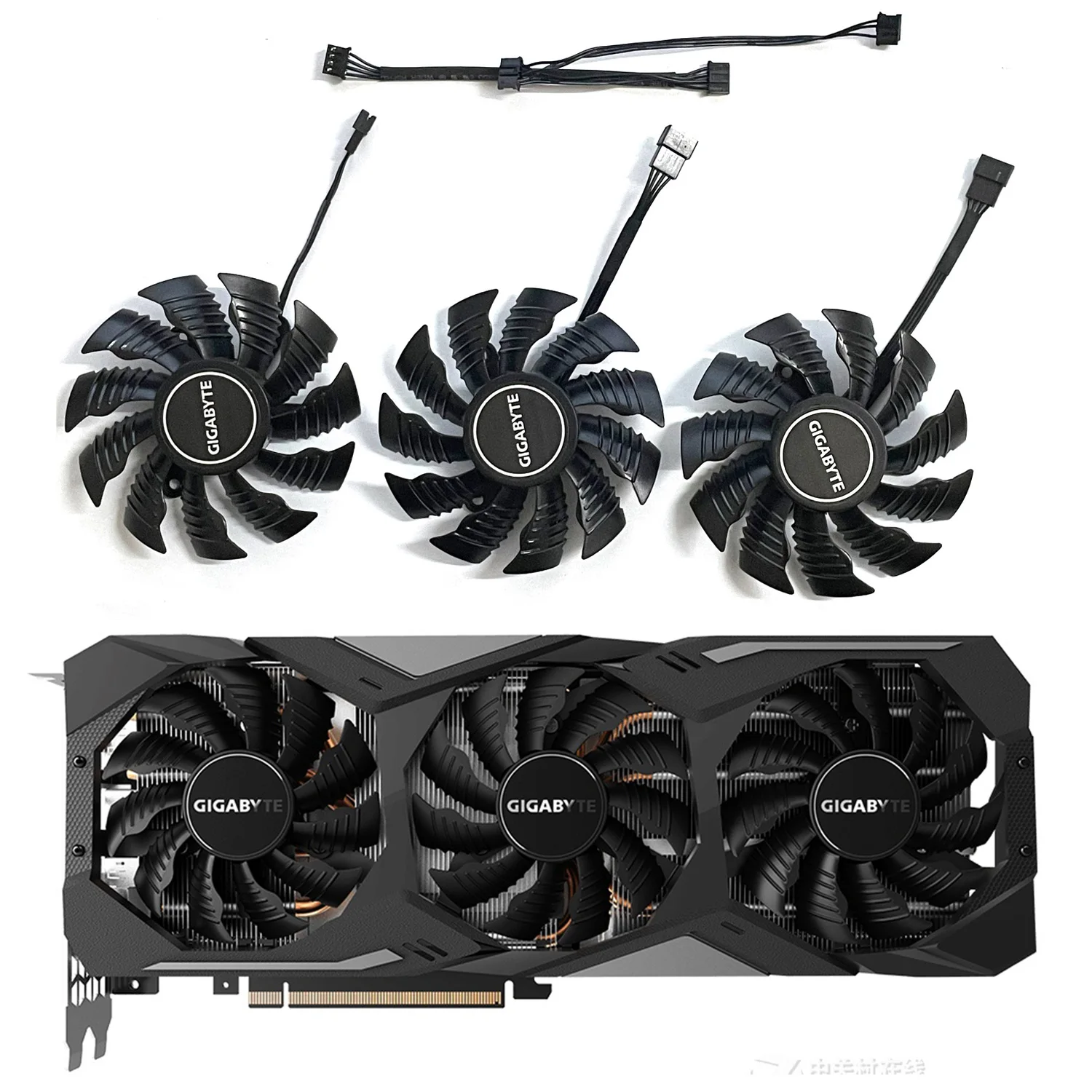 T128015SU PLA09215S12H DC 12V 0.5A 82MM 4PIN RTX2080ti GPU ventilador para Gigabyte Geforce RTX 2070 2080 Super RTX 2080Ti tarjeta gráfica
