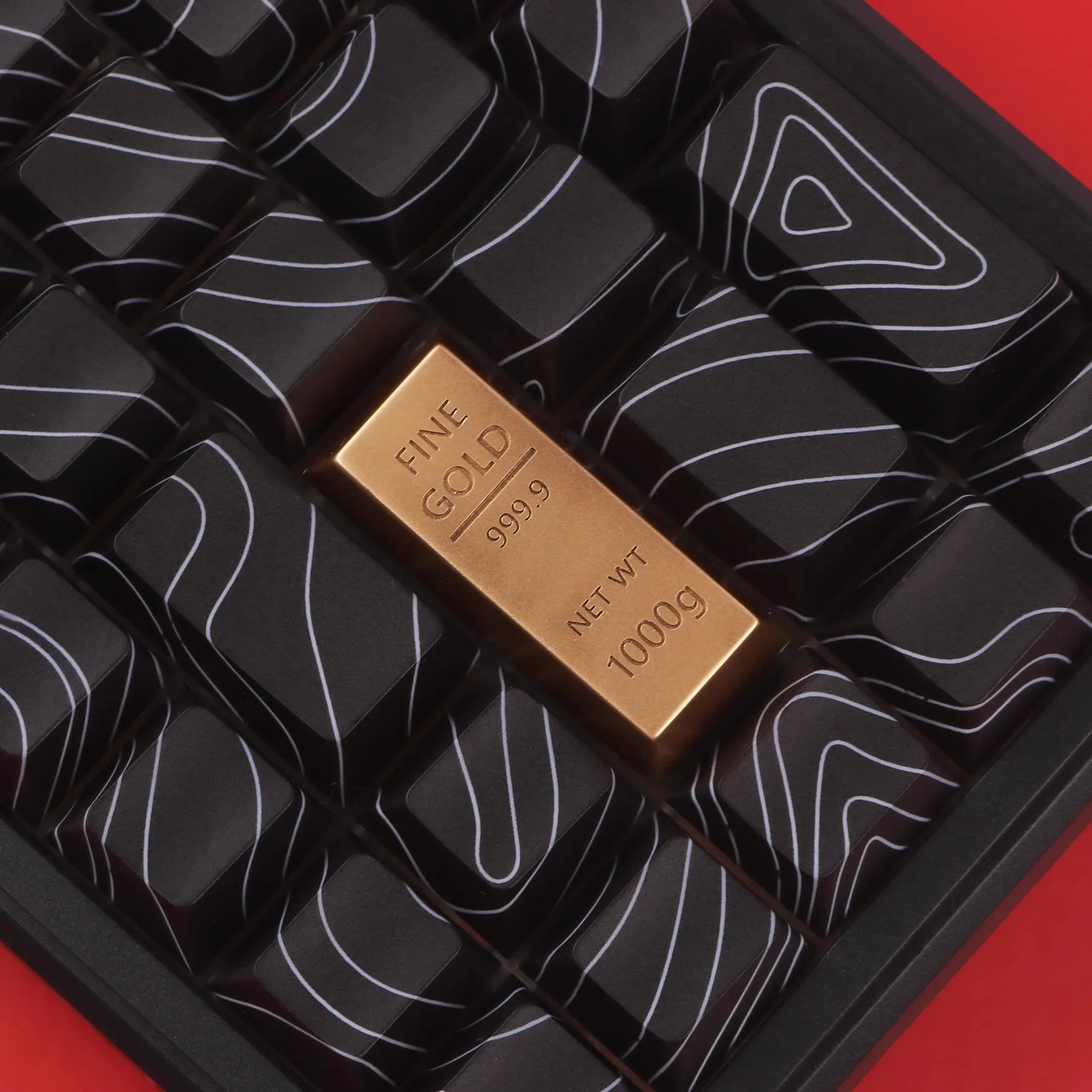 Tapa de tecla personalizada con barra dorada, Material de resina, perfil de cereza 6.25X 6.25U, tapas de llave de entrada para teclado mecánico MX Switch, 1 unidad - imagen 4