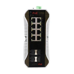 JT-COM Conmutador PoE Gestionado L2 Ethernet con SFP Industrial