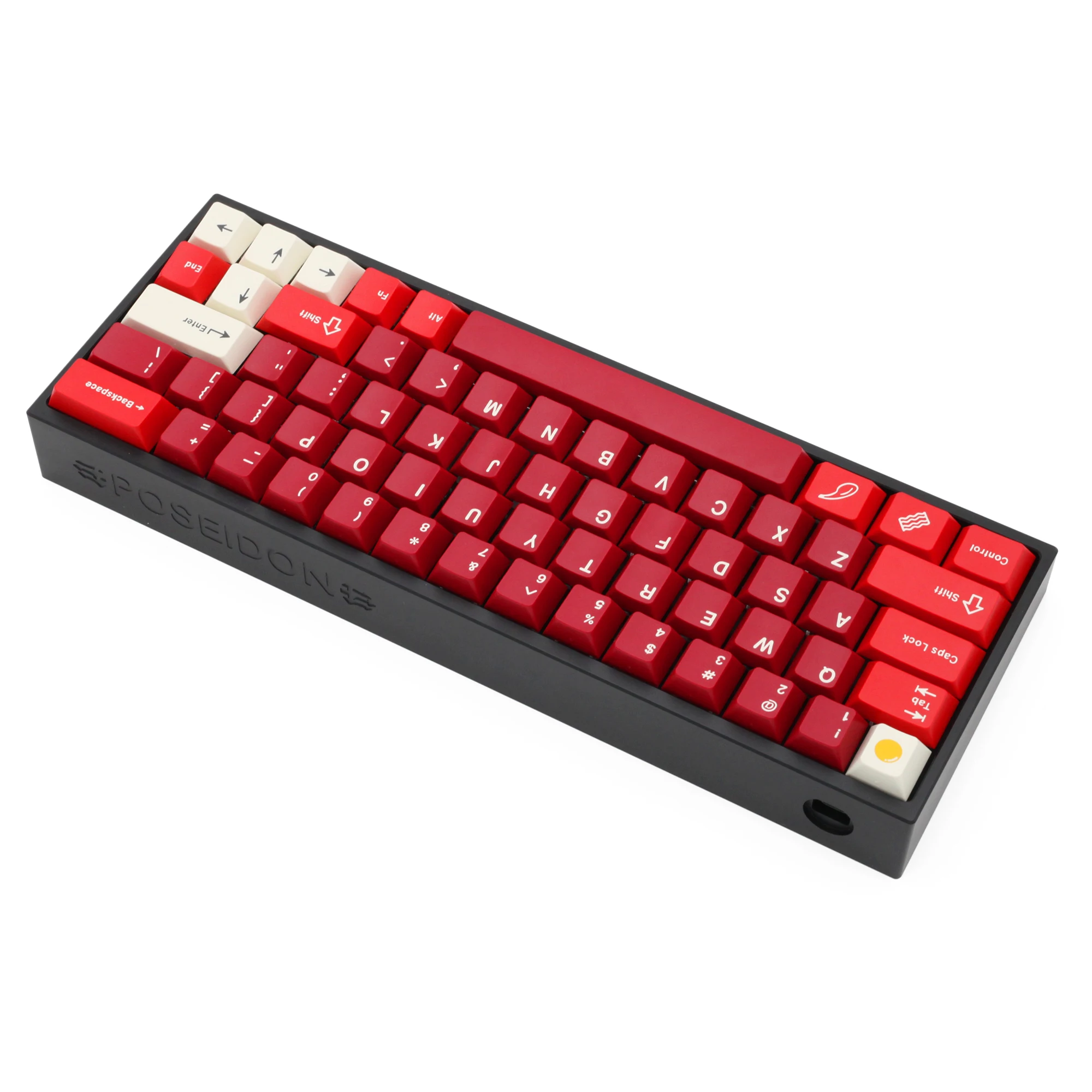Poseidon-Funda de aluminio anodizado para teclado mecánico, carcasa de revestimiento para teclado mecánico negro, plata, gris, blanco, rojo, azul, gh60, xd60, xd64, PSD60