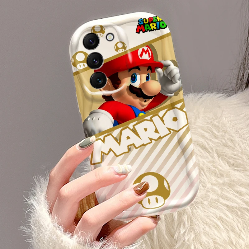 Funda de dibujos animados de arte m-mario para Samsung, S24, S23, S21, S20 Ultra Plus FE, A73, A72, A71, A51, A31, A05S, A05, A04, 5G - imagen 3