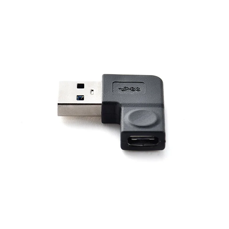 USB 30 90 grados macho a USB C hembra convertidor sincronización de datos de alta velocidad para PC Android - imagen 3