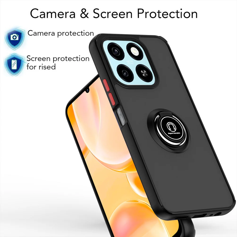 Funda de soporte giratorio para ZTE Blade A55 A35 ZTE Axon 60 Lite Axon60, cubierta de soporte de anillo de Metal para coche - imagen 5